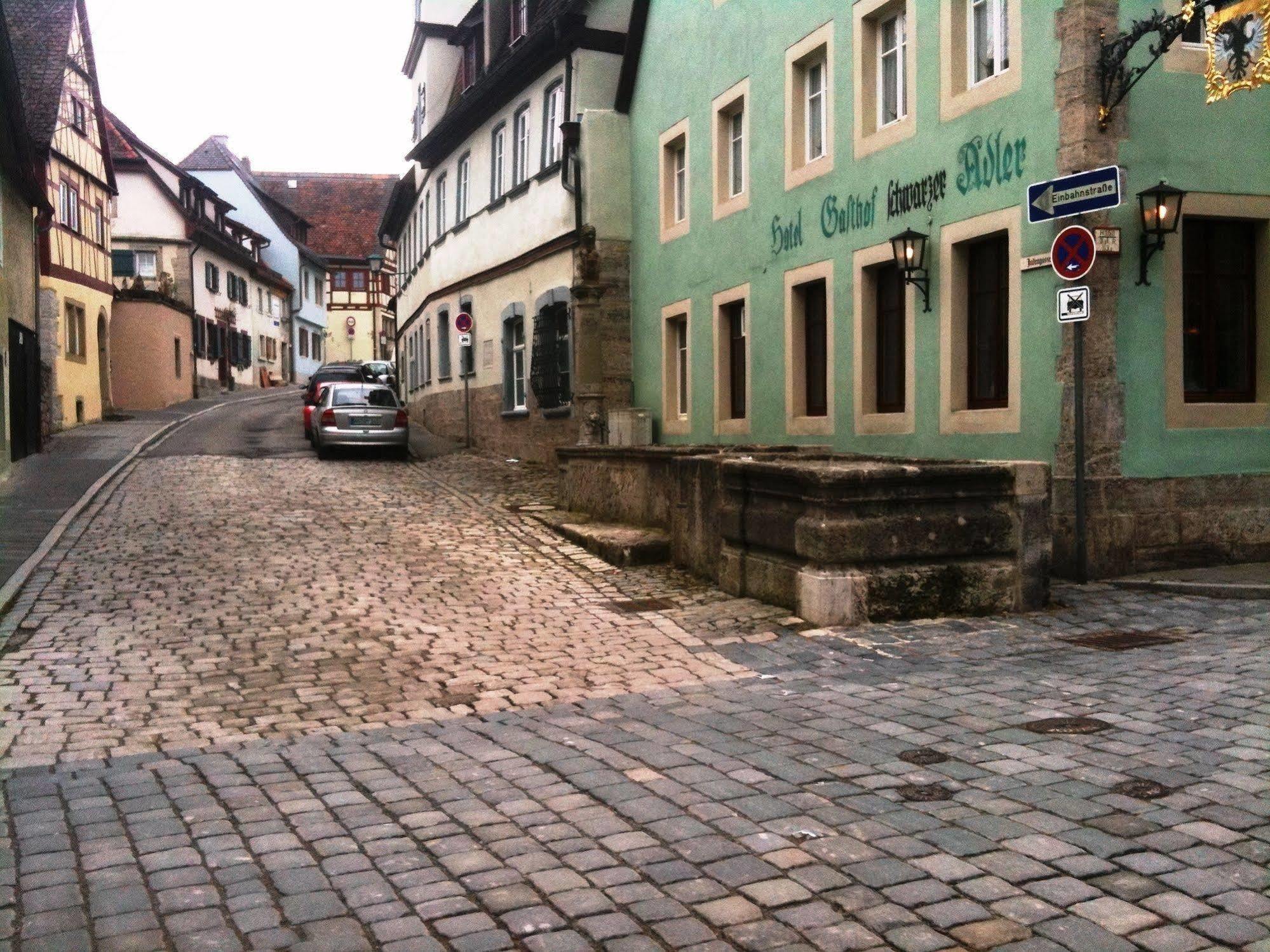 Hotel Schwarzer Adler Rothenburg ob der Tauber Bagian luar foto